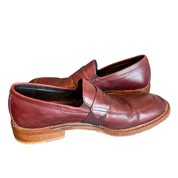 Donald J. Pliner Men’s Slip On Penny Loafers Red Leather Size 9.5 main image 7
